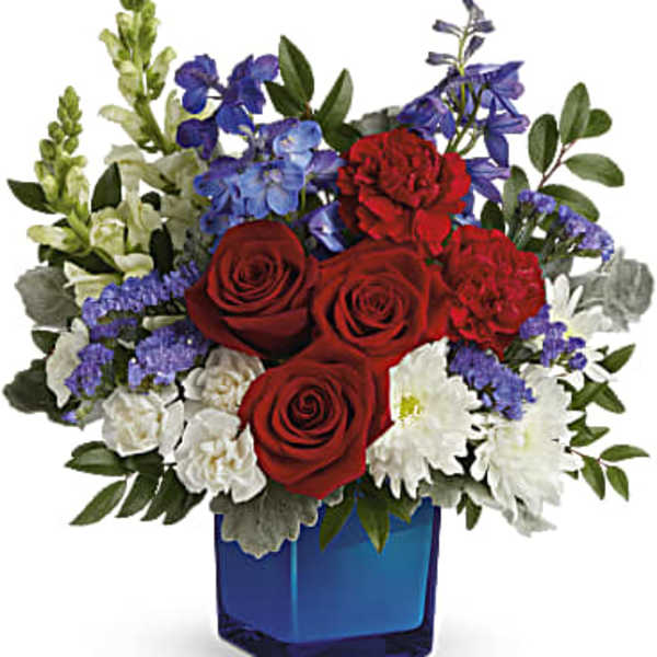 Teleflora's Red, White, & Blooms Bouquet