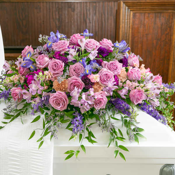 Purple Casket Spray