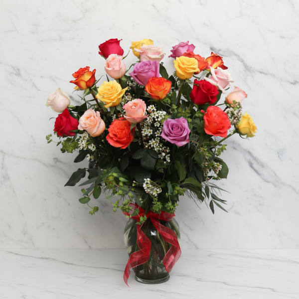 2 dozen Mixed Roses