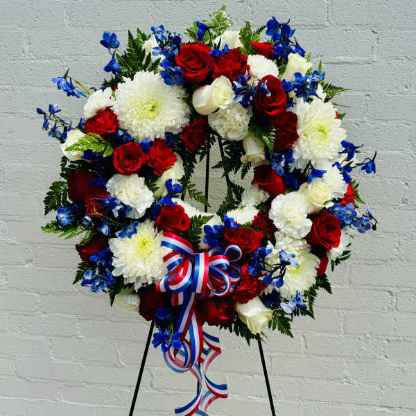 Red, White and Blue Wreath