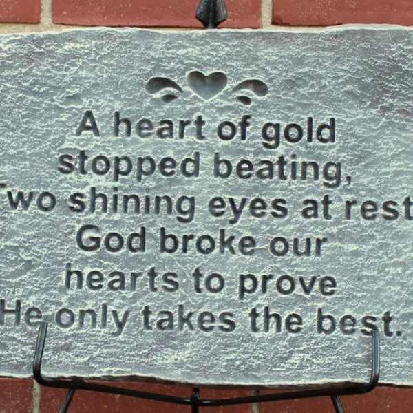 Heart Of Gold Plaque