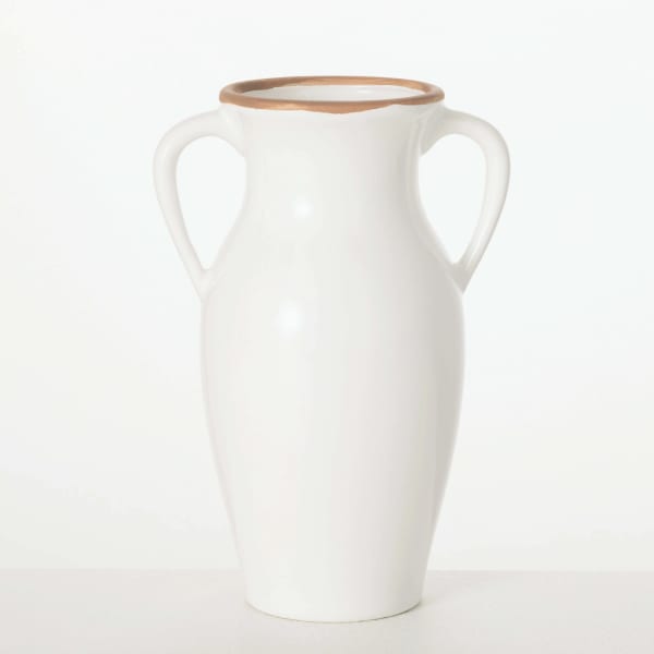 Natural Rimmed White Vase