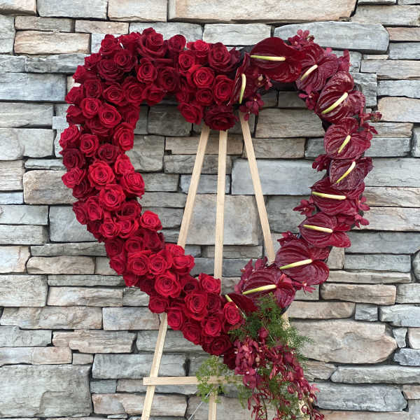 Open Heart Red Rose Tribute