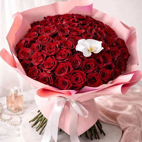 Orchid Kiss Bouquet (40/50/60 roses)