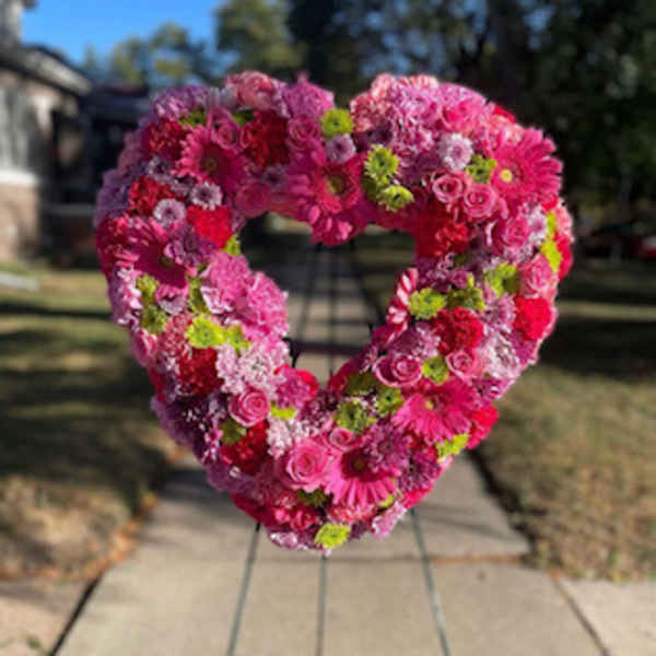 Bright Mixed Standing Open Heart