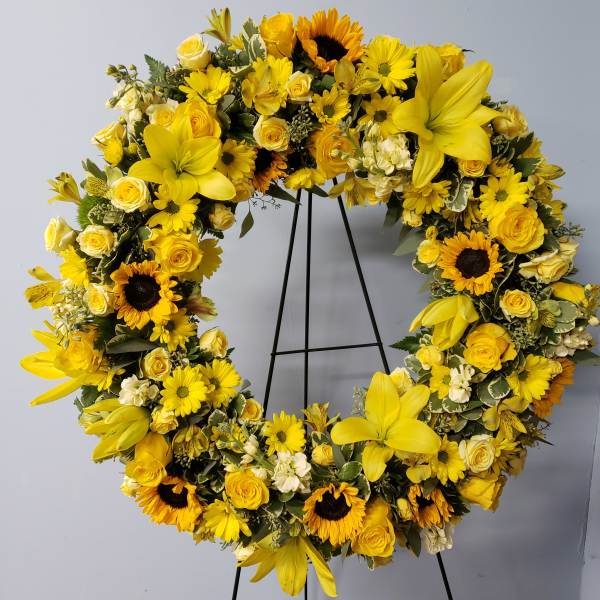 Yellow Tribute Wreath