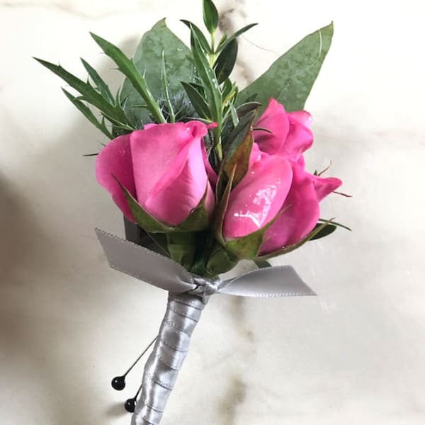 Prom Boutonnière Pink