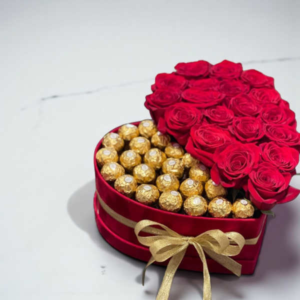 Heart shape with chocolates