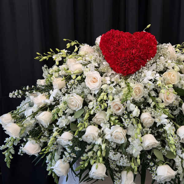 A Heart of Peace Casket Cover