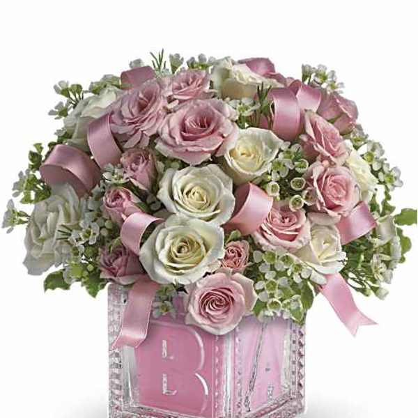 Baby's First Block by Teleflora - Pink