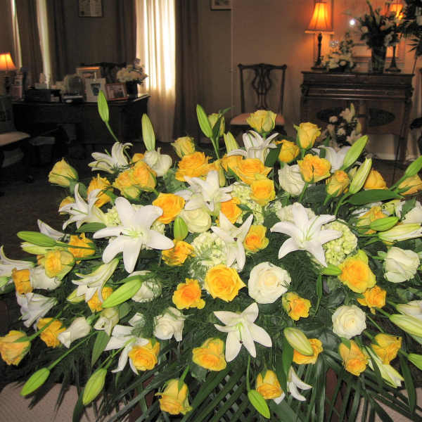 ETERNALLY YOURS CASKET COVER (Click on Picture for Best View)