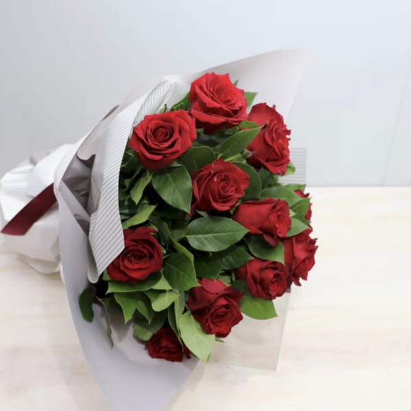 Dozen Red Rose Bouquet - WeHo
