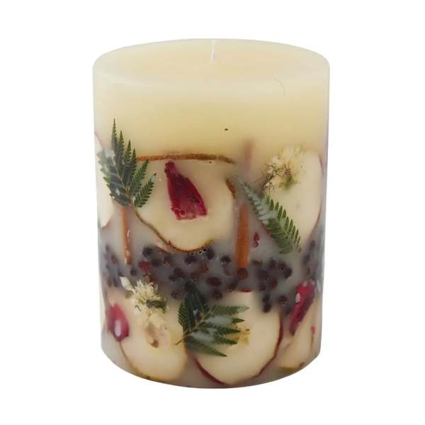 Rosy Rings Medium Spicy Apple Medium Round Botanical Candle