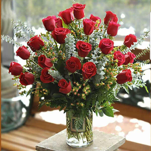 Valentine's Day- 2 Dozen Red Premium Roses