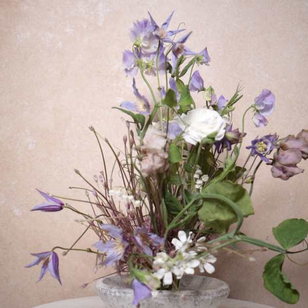 Purple ikebana on Madison Av