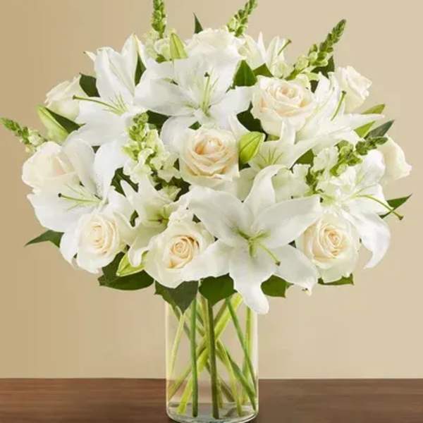 Classic All White Arrangement™ for Sympathy