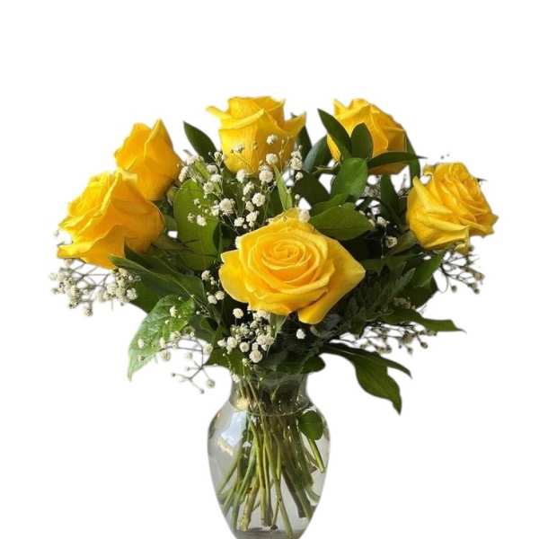 Six Roses Yellow