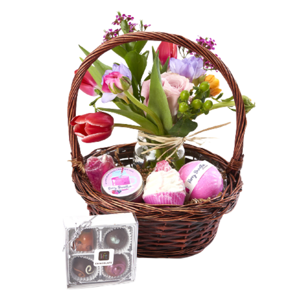 Colorado Bath, Chocolate and Flower Basket