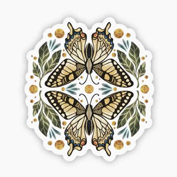 Butterfly and Botanicals Sticker