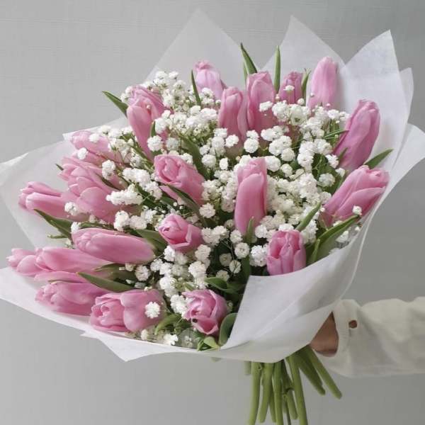 Spring Princess Pink tulip bouquet