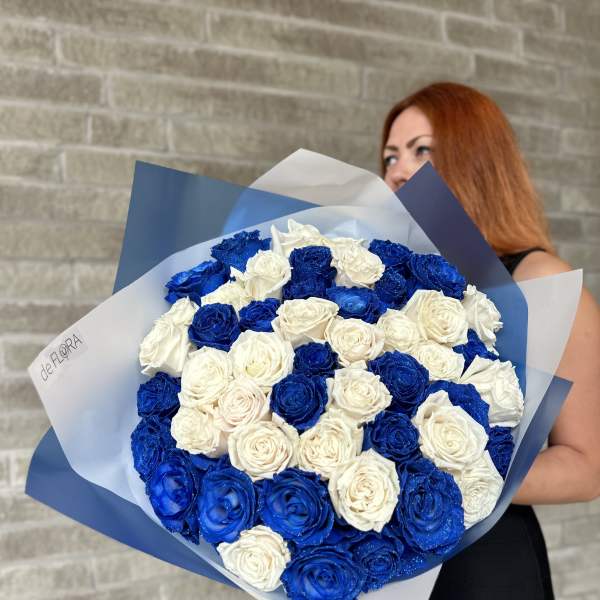 Blue and white bouquet