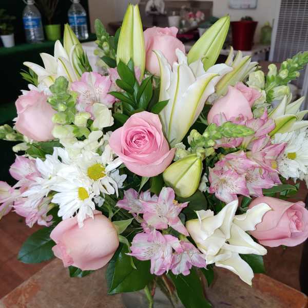 Blushing Blooms Bouquet