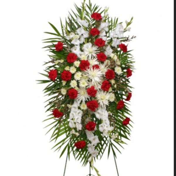 Simple Spray Red & White