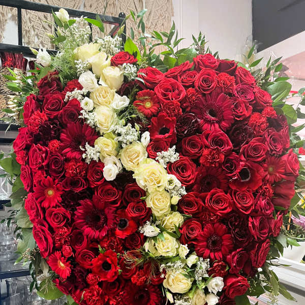 Broken Heart tribute by Unique K Floral Studio