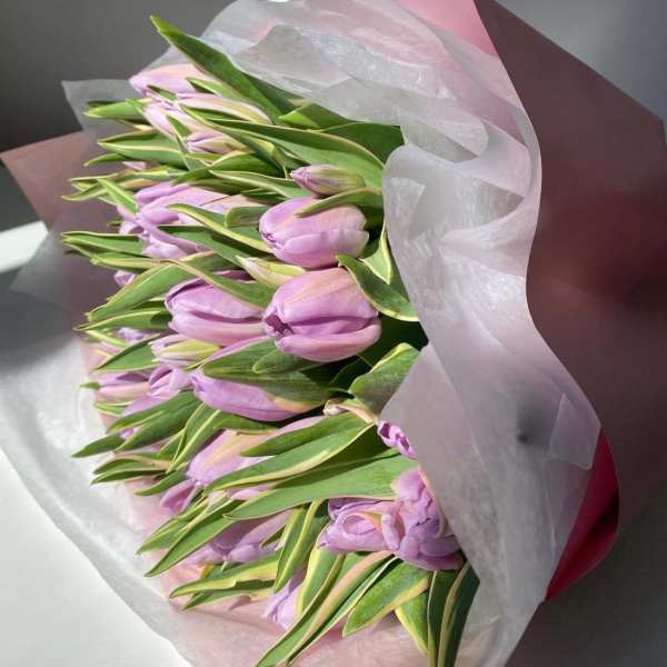 #76 Purple Tulip bouquet
