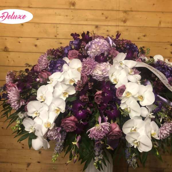 Lavander and Phalaenopsis Casket Cover