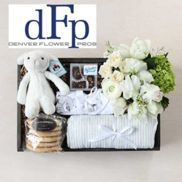 Baby Flowers and Gift crate - Boy