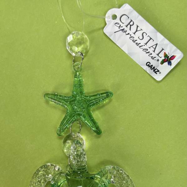 Crystal Expressions Green Turtle Charm