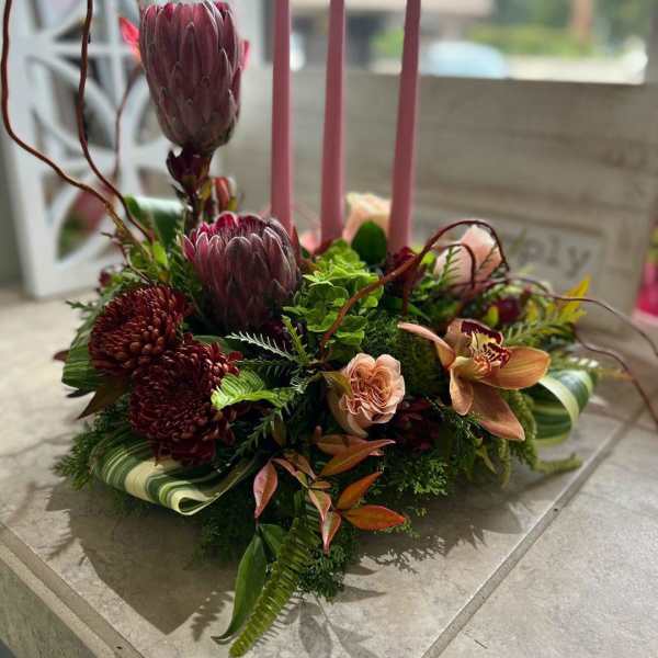 A dusty pink arrangement