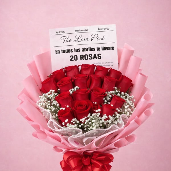 20 Rosas Rojas de Abril