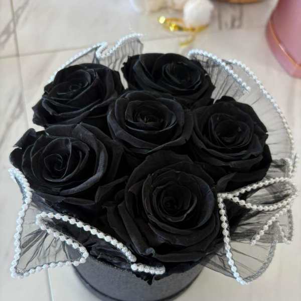 Black Eternal Roses Eternal Rose Arrangement – Elegant OC Flower Gift
