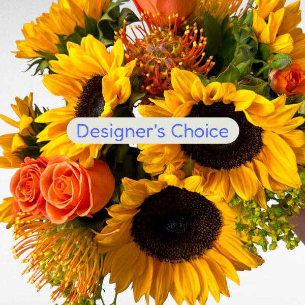Sunflower Symphony in Vase | Designer’s Choice