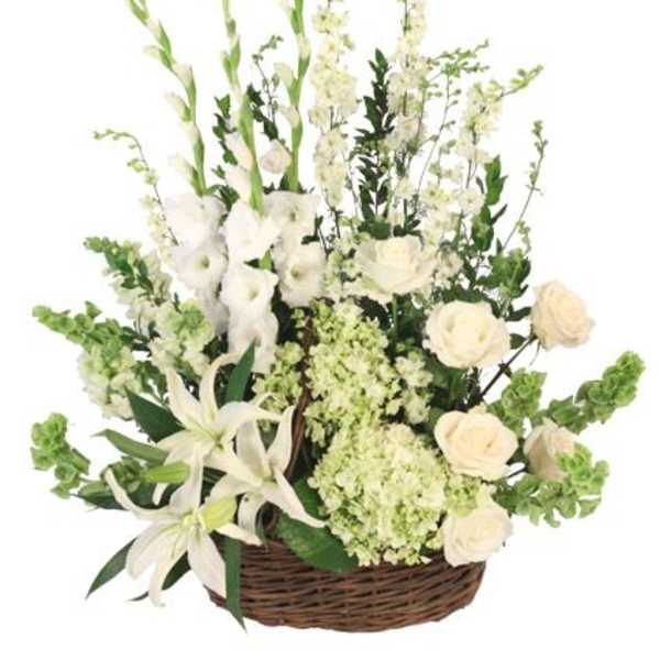 Peaceful All White Basket