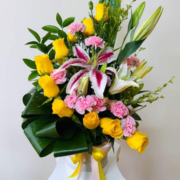 Yellow floral arrangements