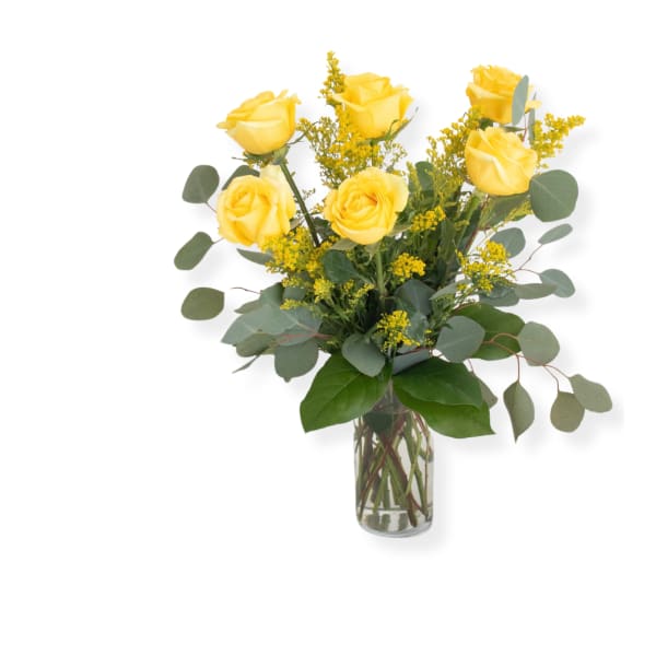 1/2 Dozen Yellow Roses