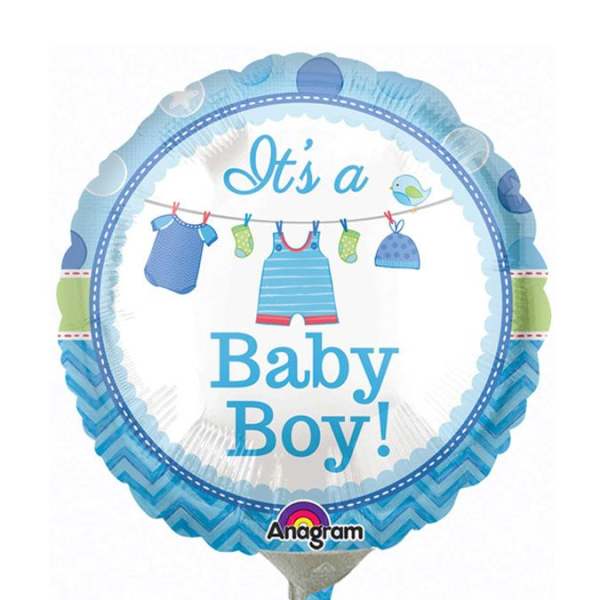 MINI Baby Boy Balloon on Stick