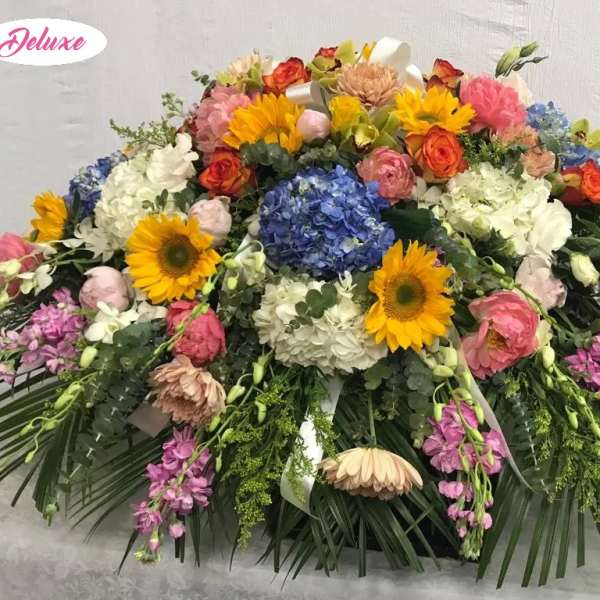 A Garden Paradise Casket Cover