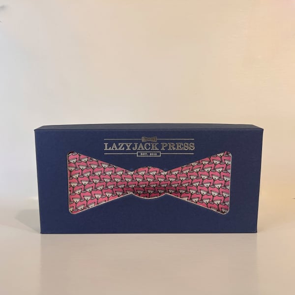 Bow Tie with Martini Glass Pattern