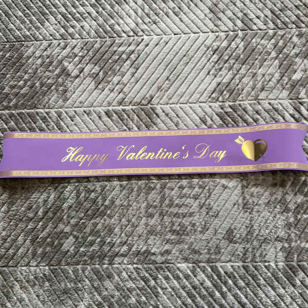 Happy Valentine’s Day Ribbon - Purple Color