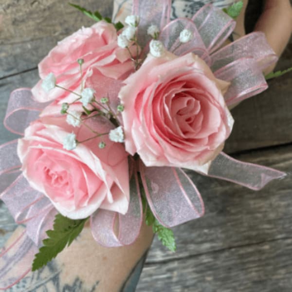 Three Rose Prom Corsage