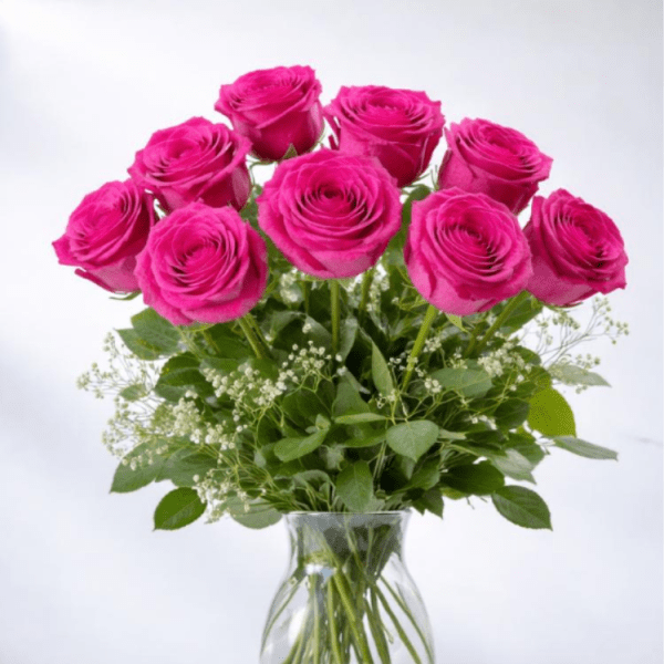 Hot Pink Rose Bouquet