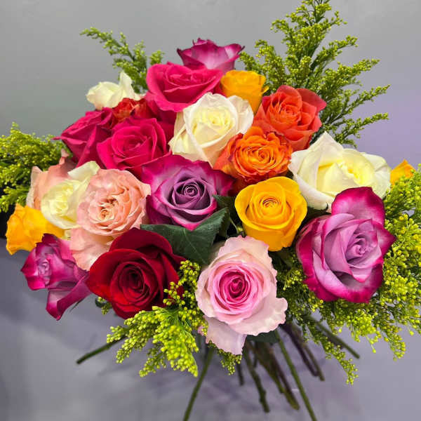 Two Dozen Color Rose Bouquet