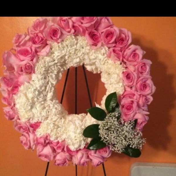 Rose and Carnations round wreath