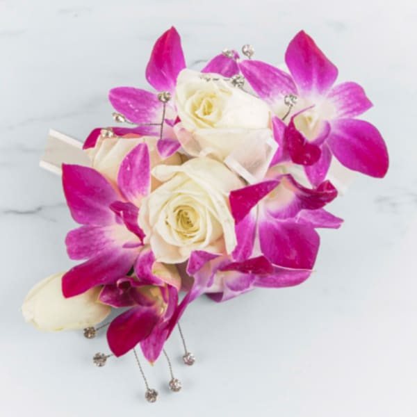 Pink Orchids Prom Corsage