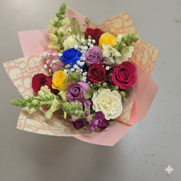 bouquet of mixed roses