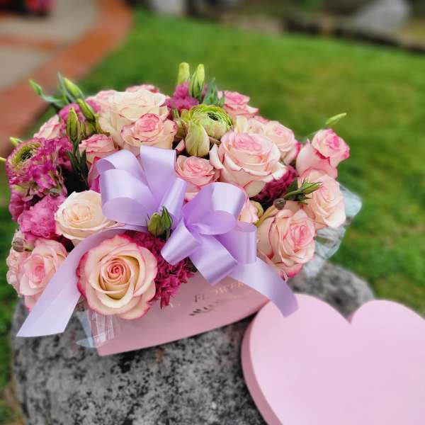 Love Out Loud Floral Heart Box Arrangement